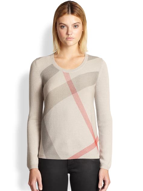 burberry cashmere check sweater